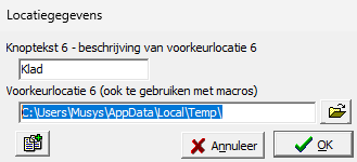Bewerken van voorkeurlocatie
