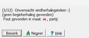Onverwacht eindherhalingsteken