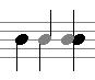 secondary notes in dark gray